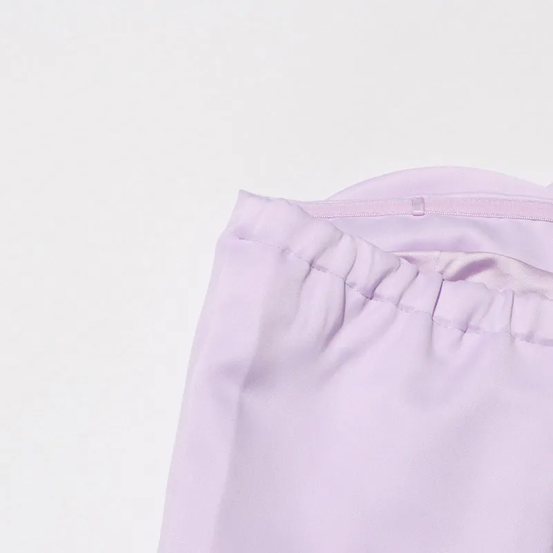 3D FLOWERS TOPS IN PURPLE