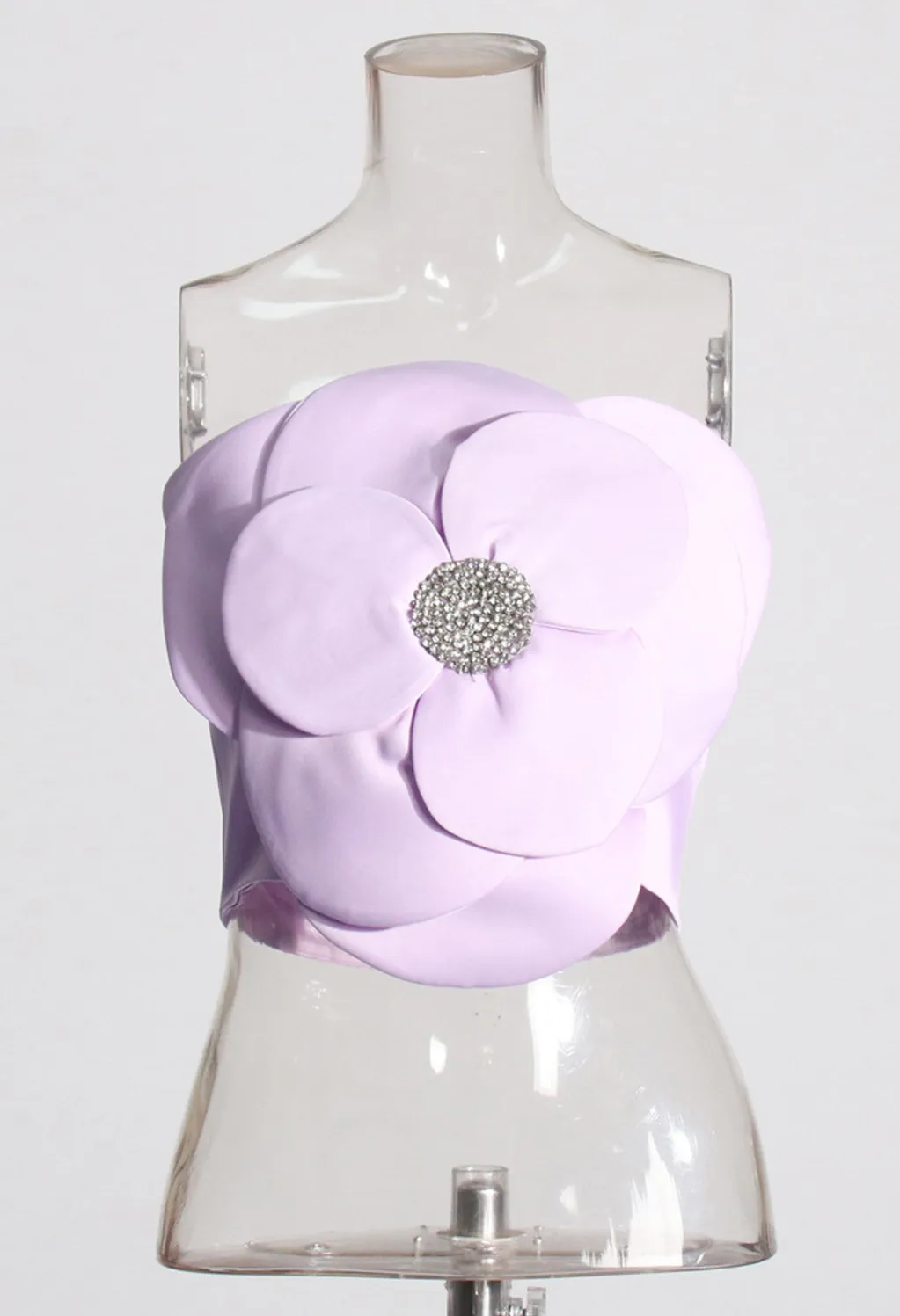 3D FLOWERS TOPS IN PURPLE