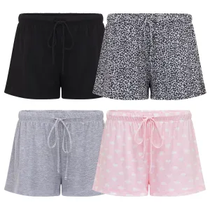 4 Pack Yummy Butter Soft Lounge Shorts