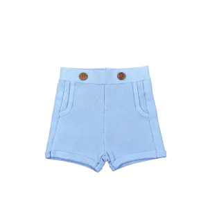 Ace light blue knit shorts by Sweet Threads