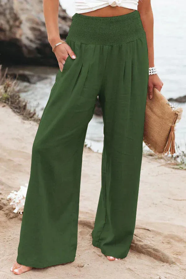 Alexandra - Cotton and linen pants