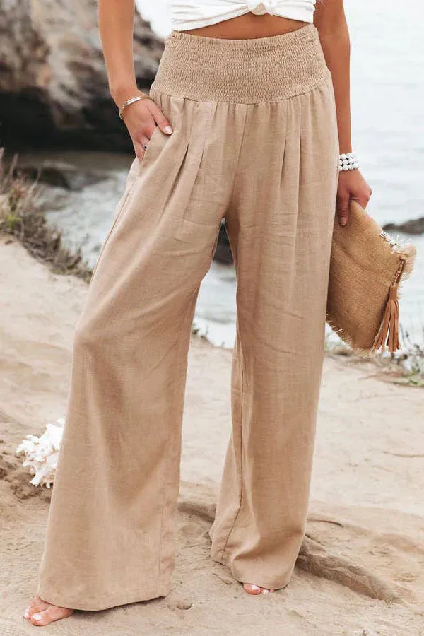 Alexandra - Cotton and linen pants