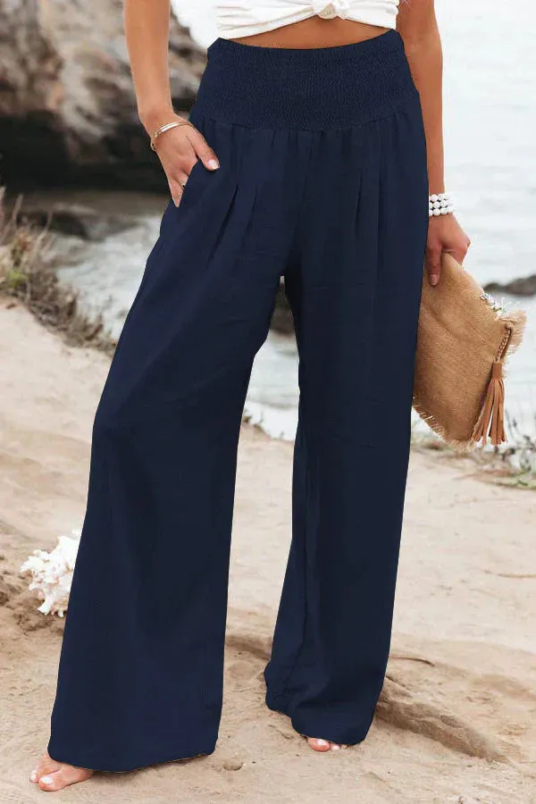 Alexandra - Cotton and linen pants
