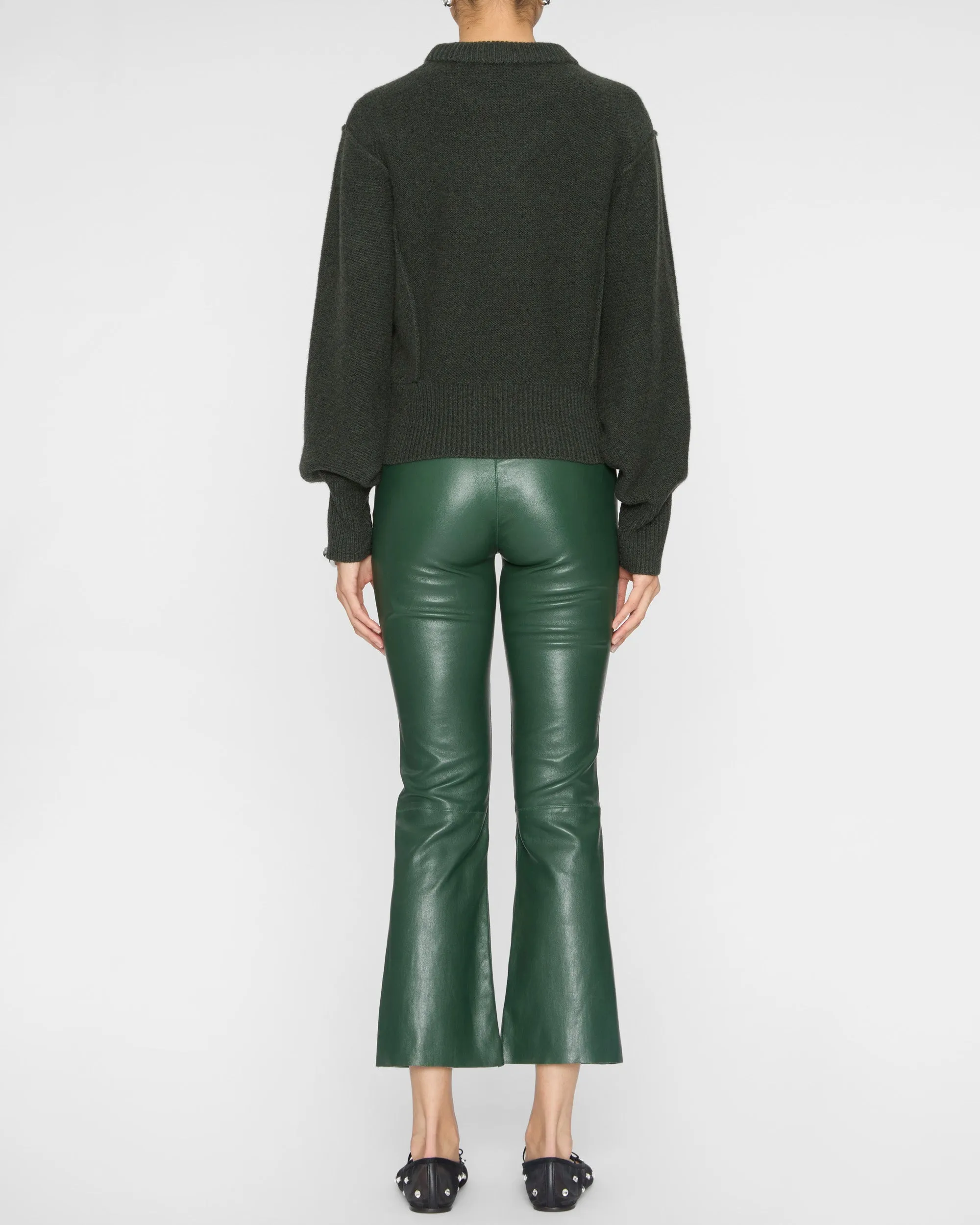 Alina Dolman Sweater in Deep Olive