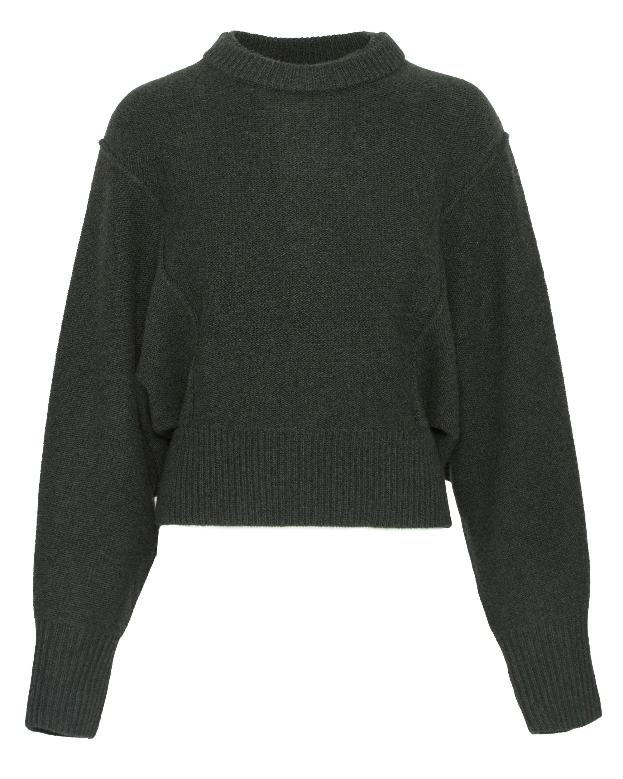 Alina Dolman Sweater in Deep Olive