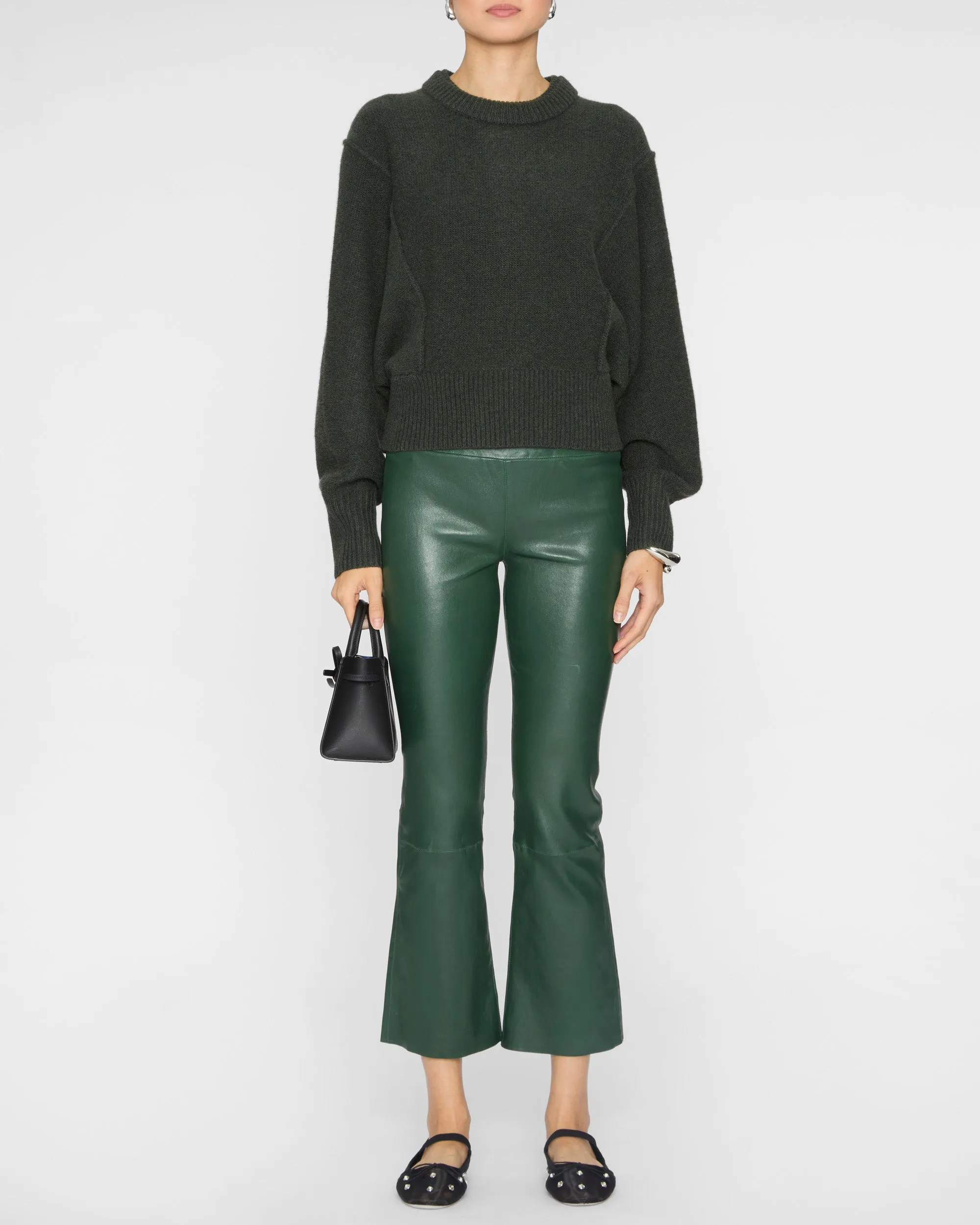 Alina Dolman Sweater in Deep Olive