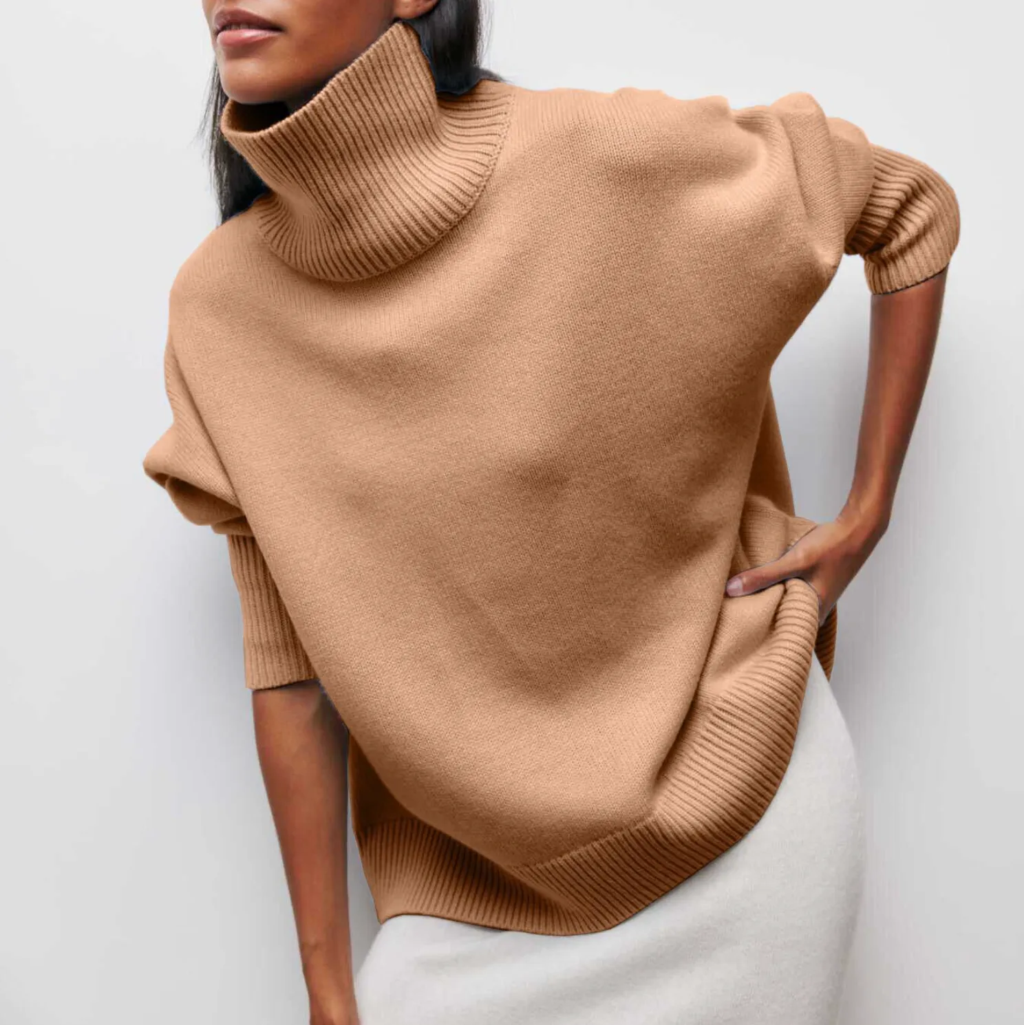 Amelia | Elegant knitted Dolcevita sweater