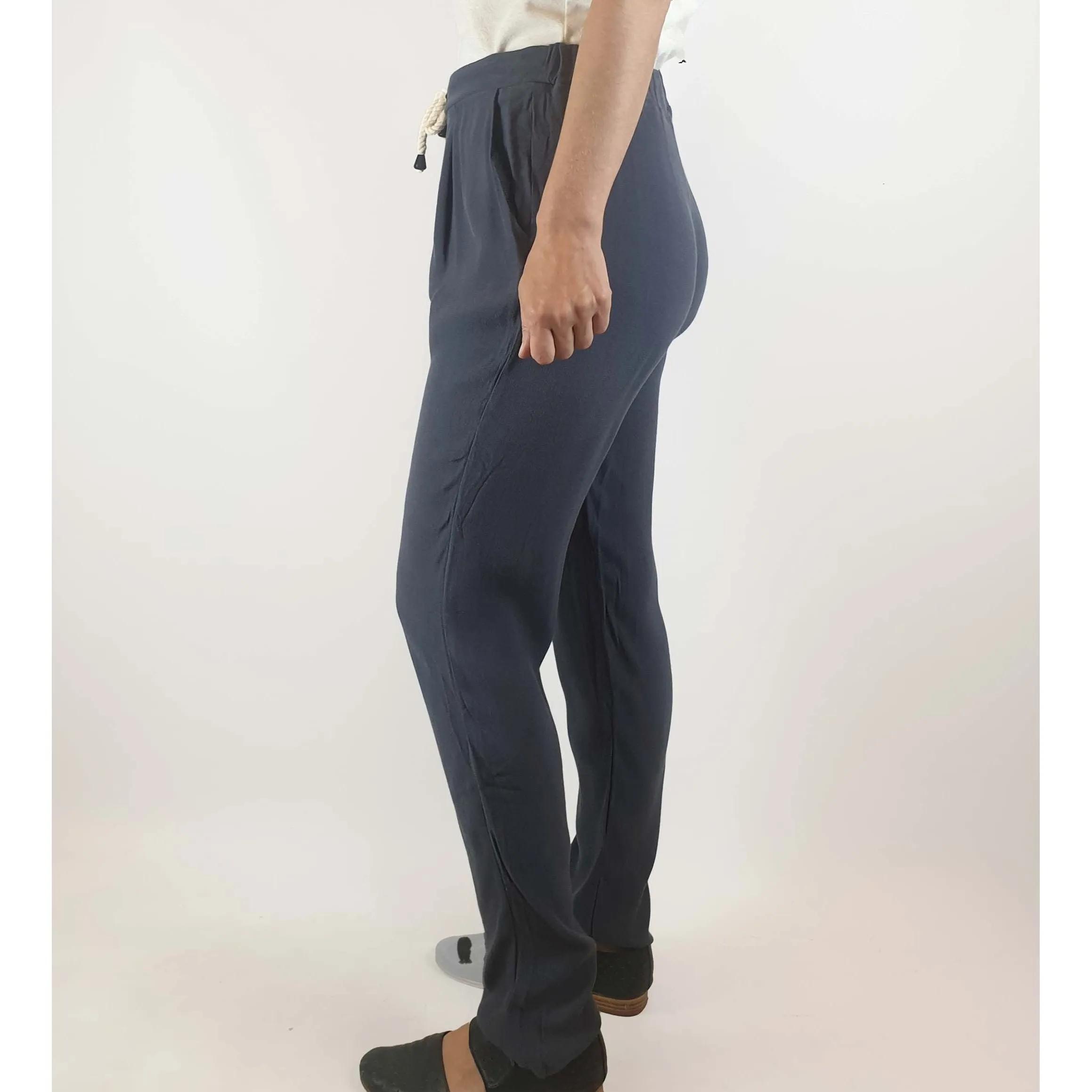 APOM preloved blue grey soft pants size 8