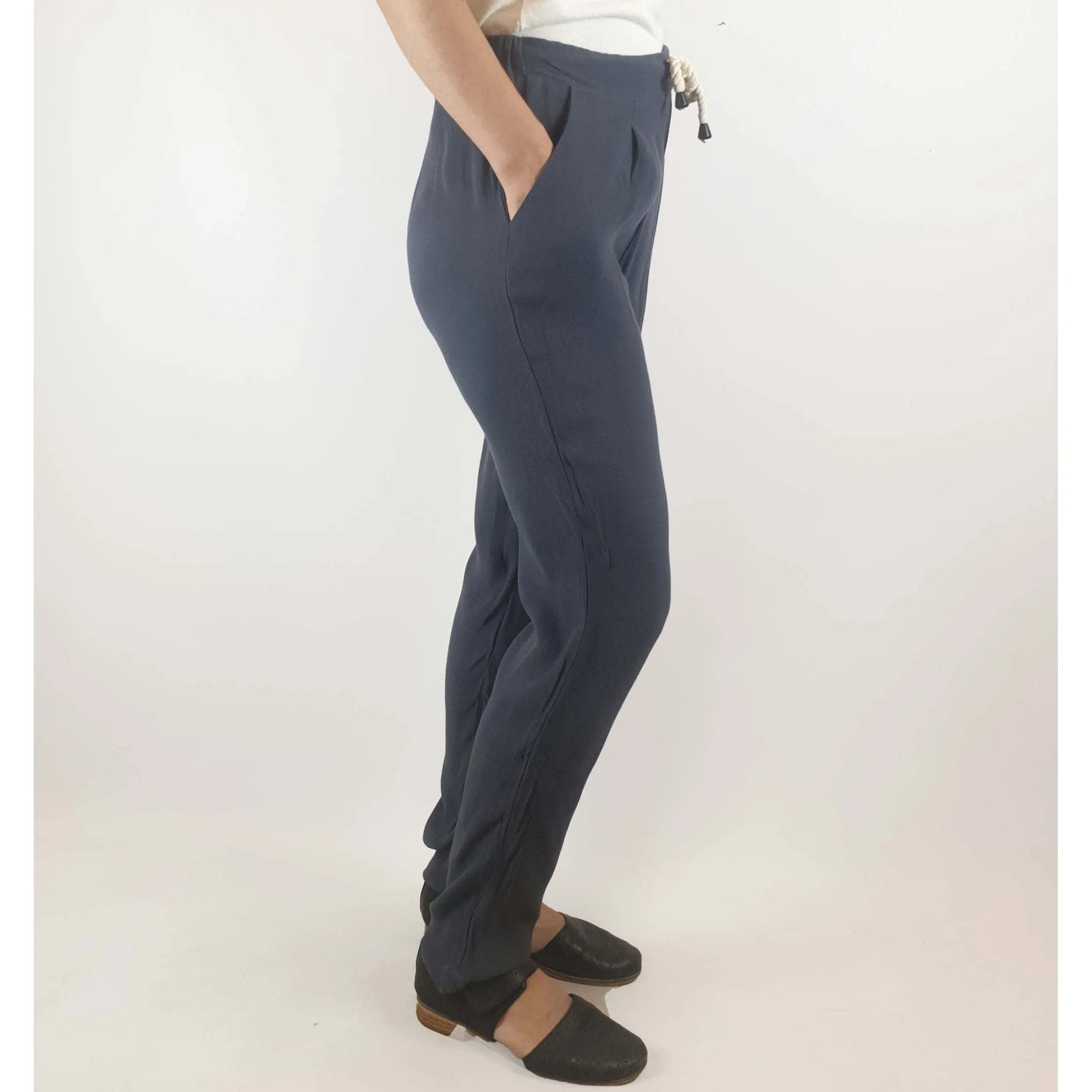 APOM preloved blue grey soft pants size 8