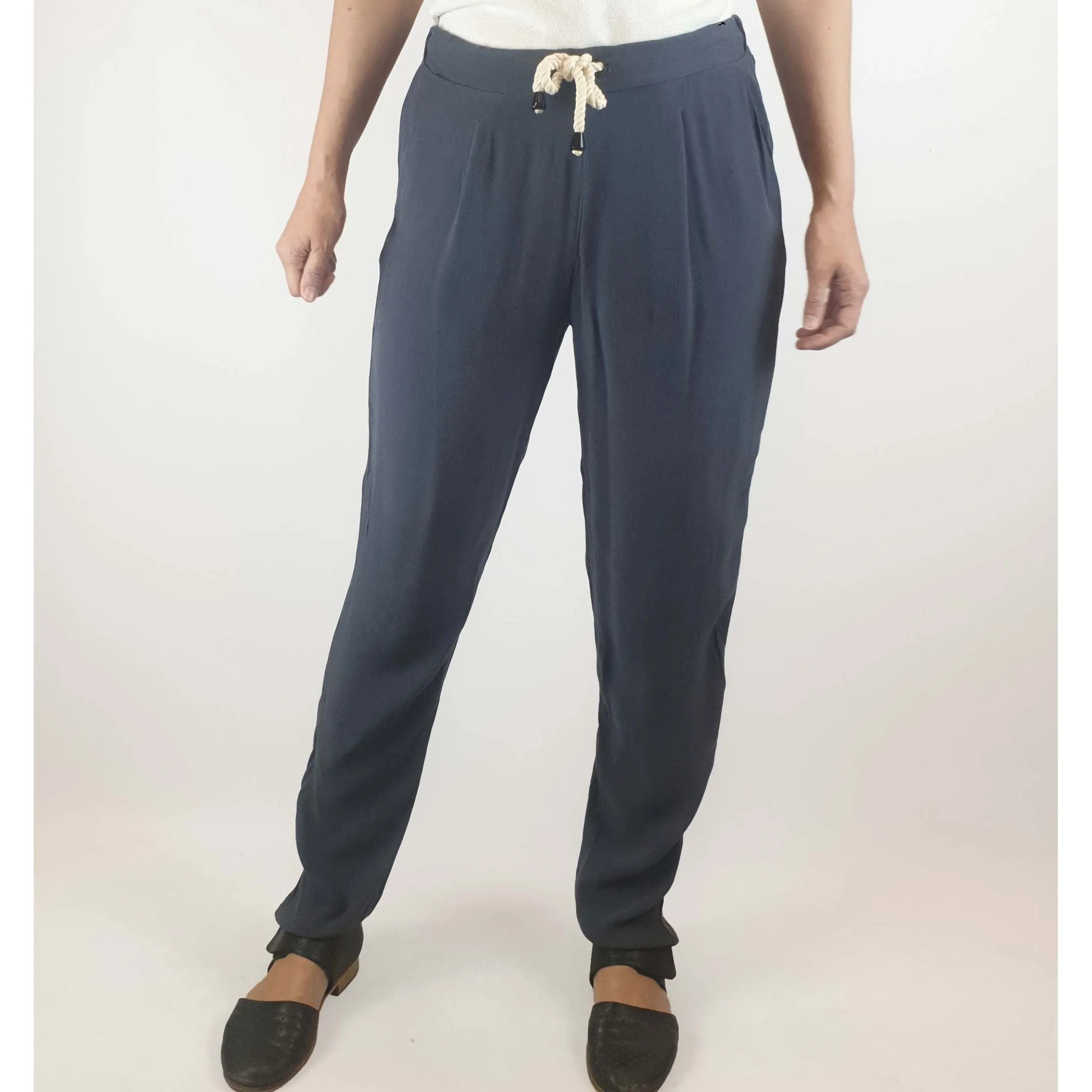 APOM preloved blue grey soft pants size 8