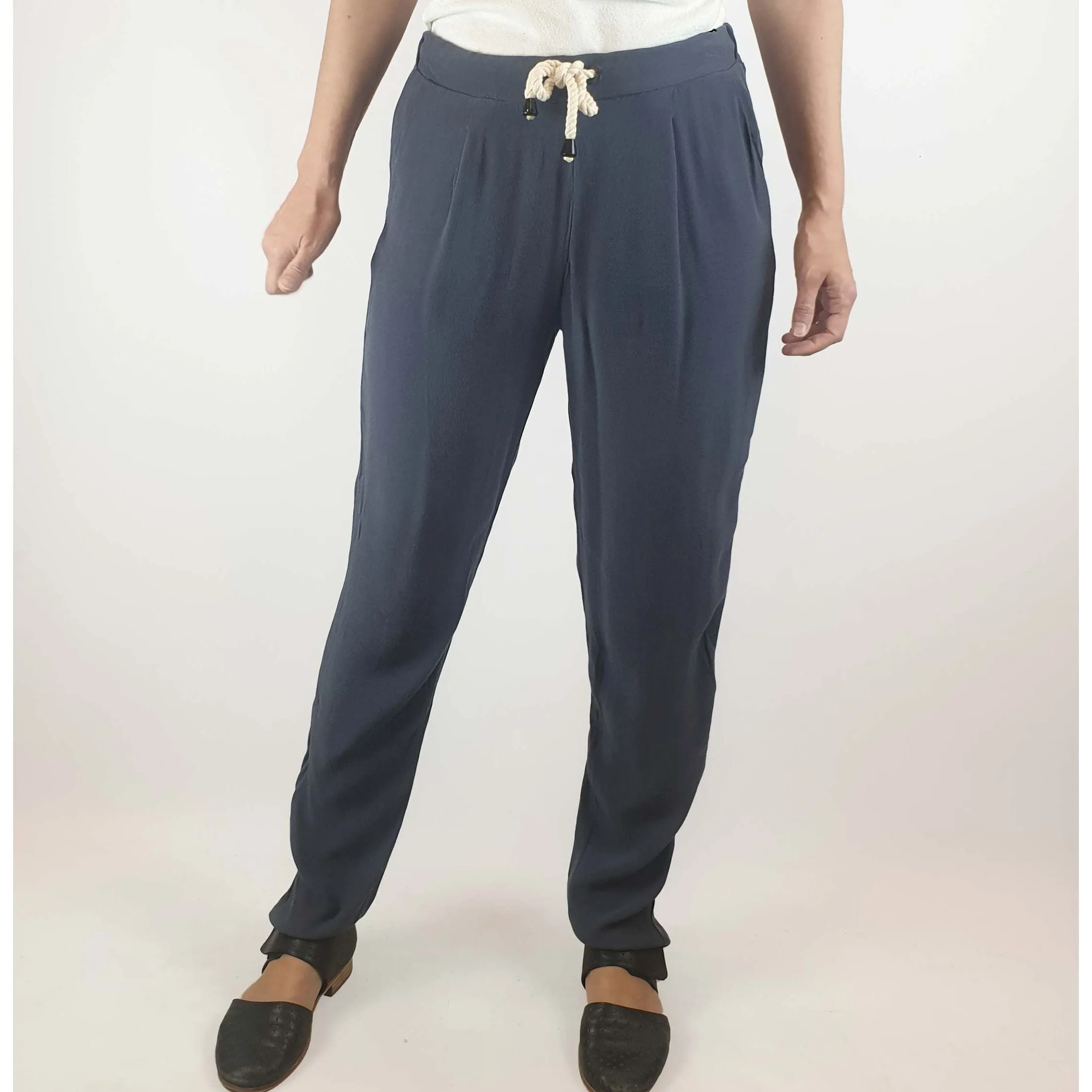 APOM preloved blue grey soft pants size 8