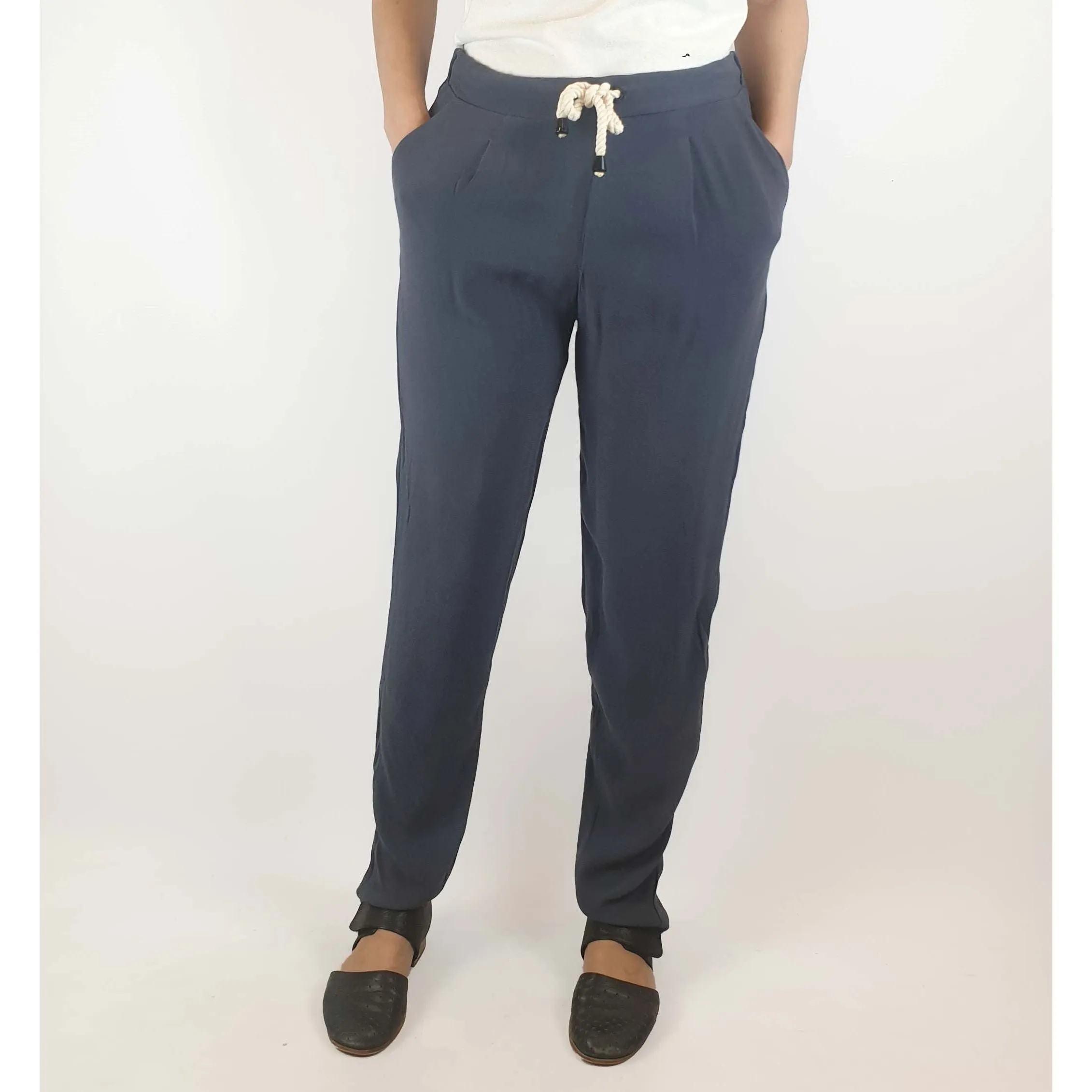 APOM preloved blue grey soft pants size 8
