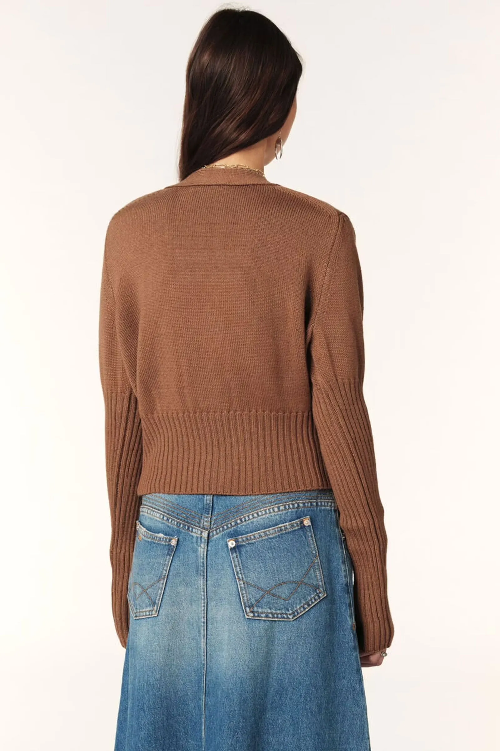 BA&SH Tanda Cardigan in Camel