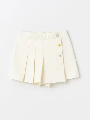 Baby Girls Shorts Skirt With Elastic Waist