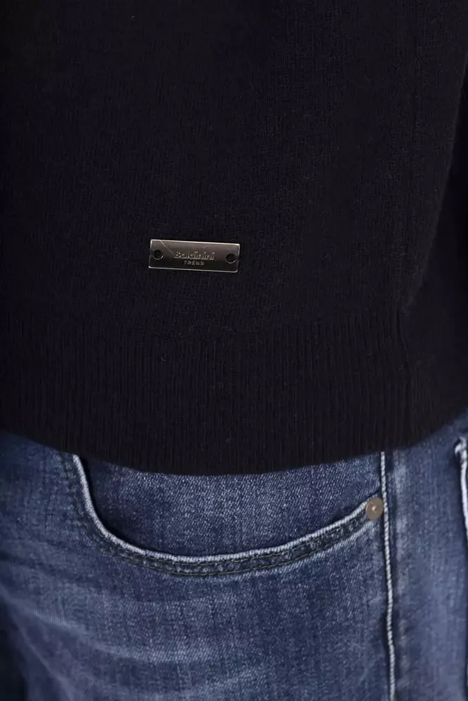 Baldinini Trend Blue Wool Men Sweater