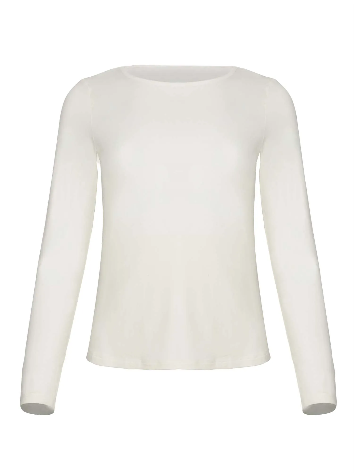 Bamboo Crew Neck L/S Tee - Cream