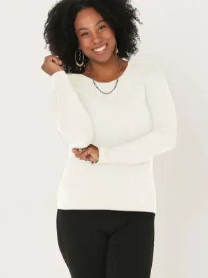 Bamboo Crew Neck L/S Tee - Cream