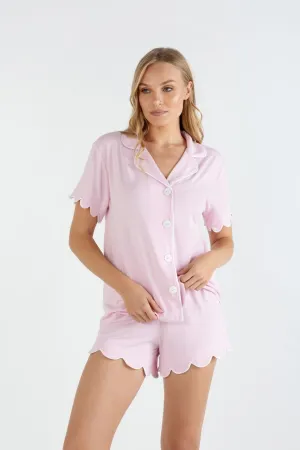 Bamboo Sleepwear Shorts Set (Soft Pink)