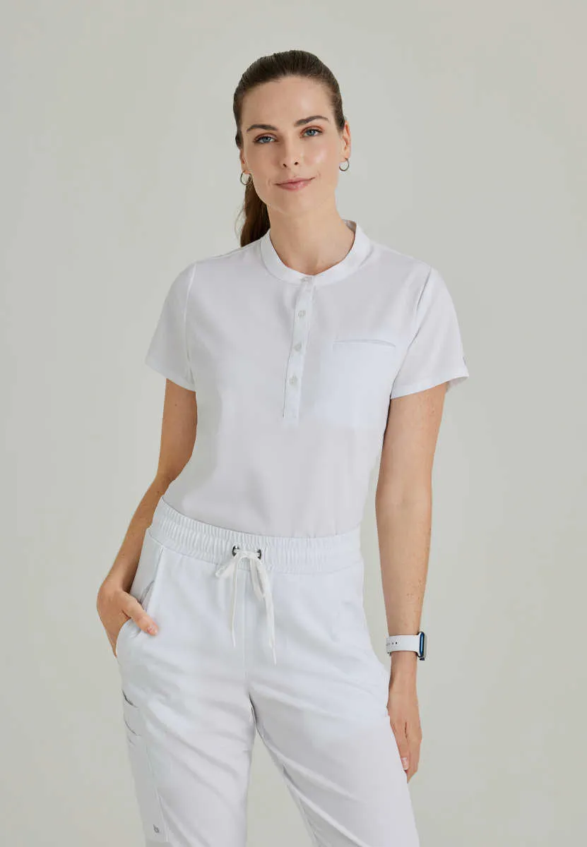 Barco Unify BUT163 Mission Scrub Top White