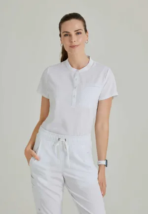 Barco Unify BUT163 Mission Scrub Top White