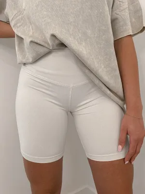 Basic Biker Shorts - Bone