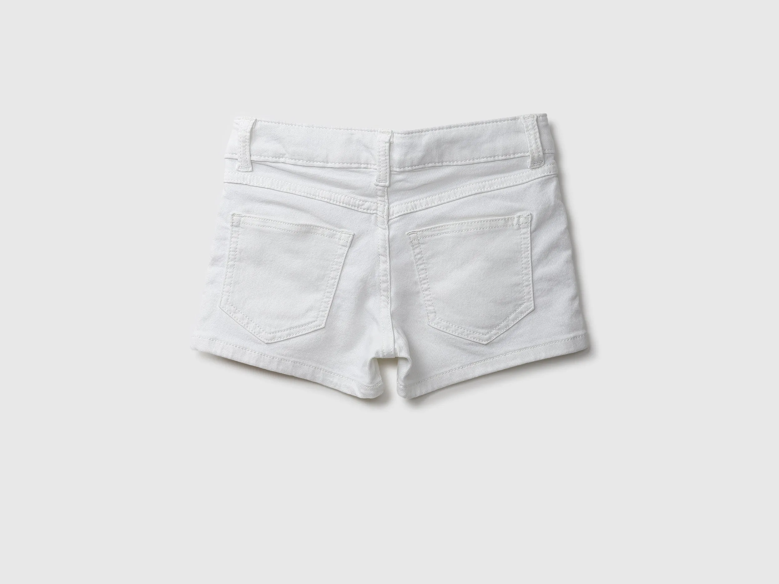 Basic White Denim Shorts