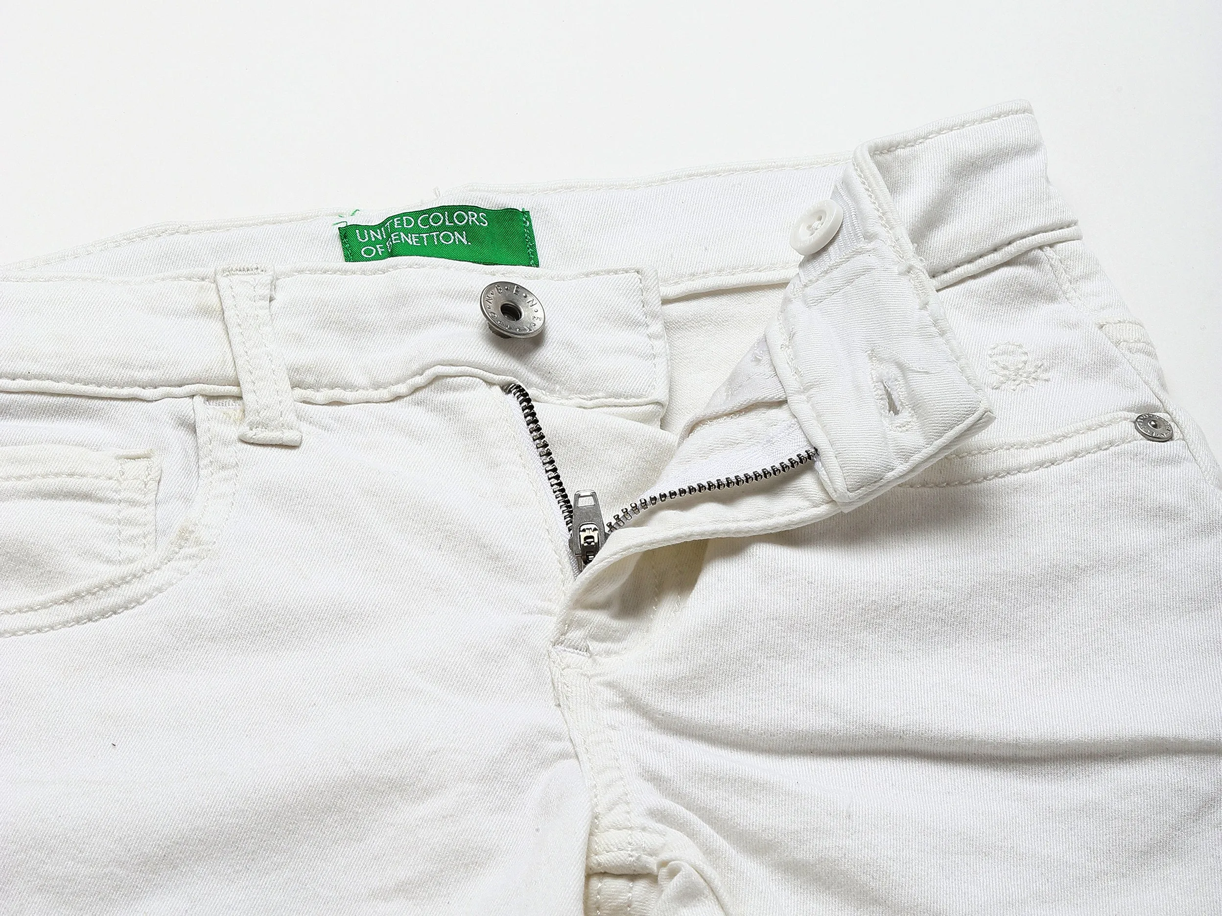 Basic White Denim Shorts