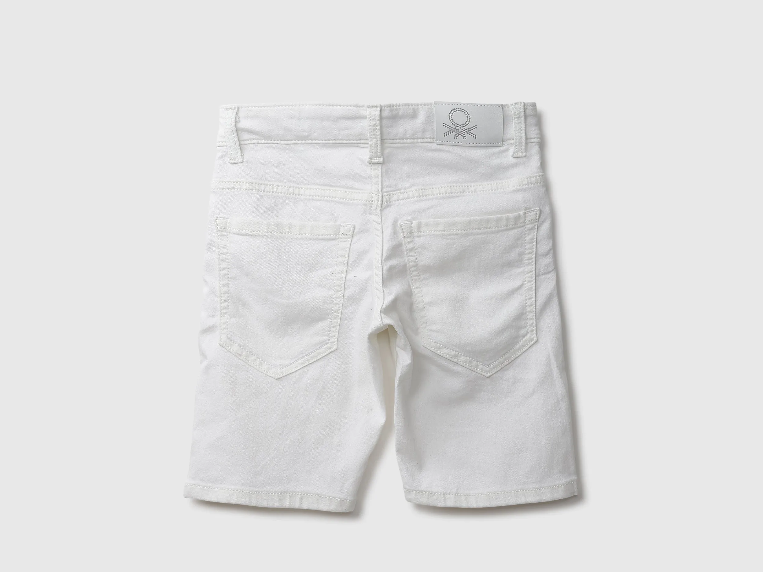 Basic White Denim Shorts