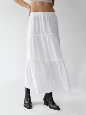 Beautiful Patchwork Design Cake Long Skirt for Women