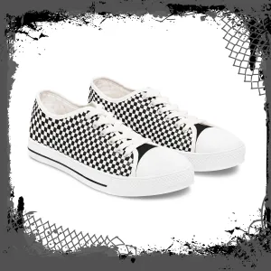 BLK/WHT Women's Checkered Low Tops