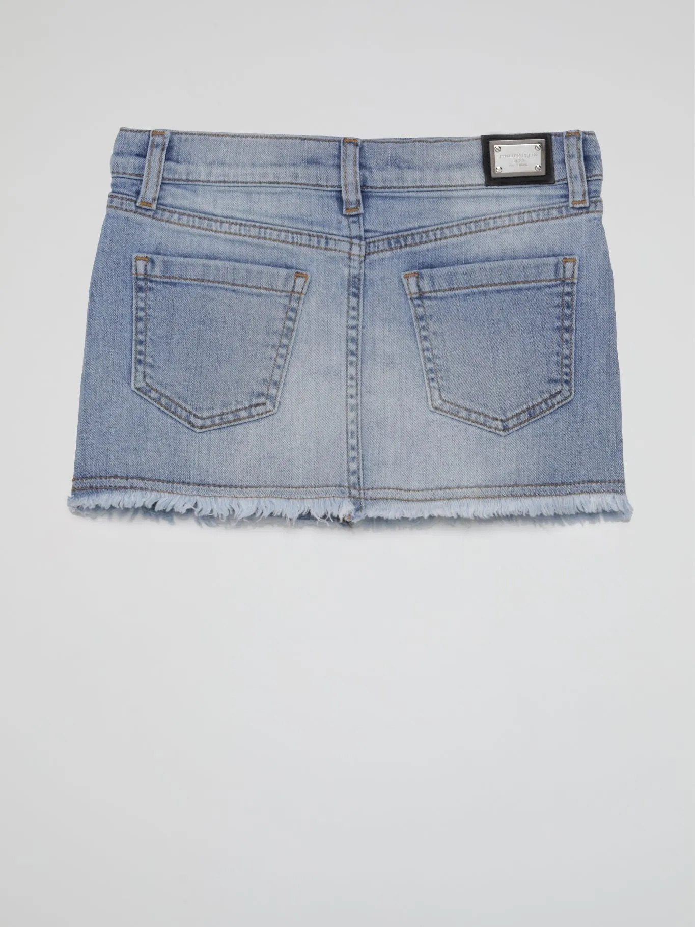Blue Butterfly Crystals Denim Skirt (Kids)