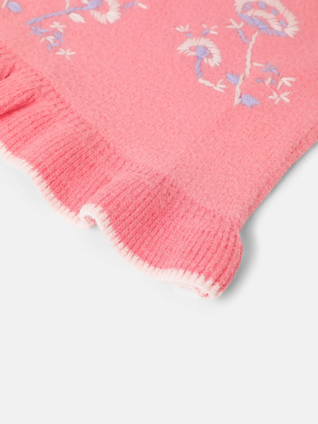 Blue Giraffe Girls Embroidered Regular Fit Skirt