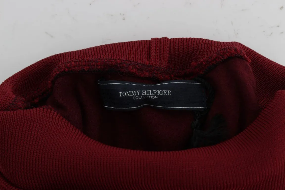 Bordeaux Wool Turtleneck Sweater