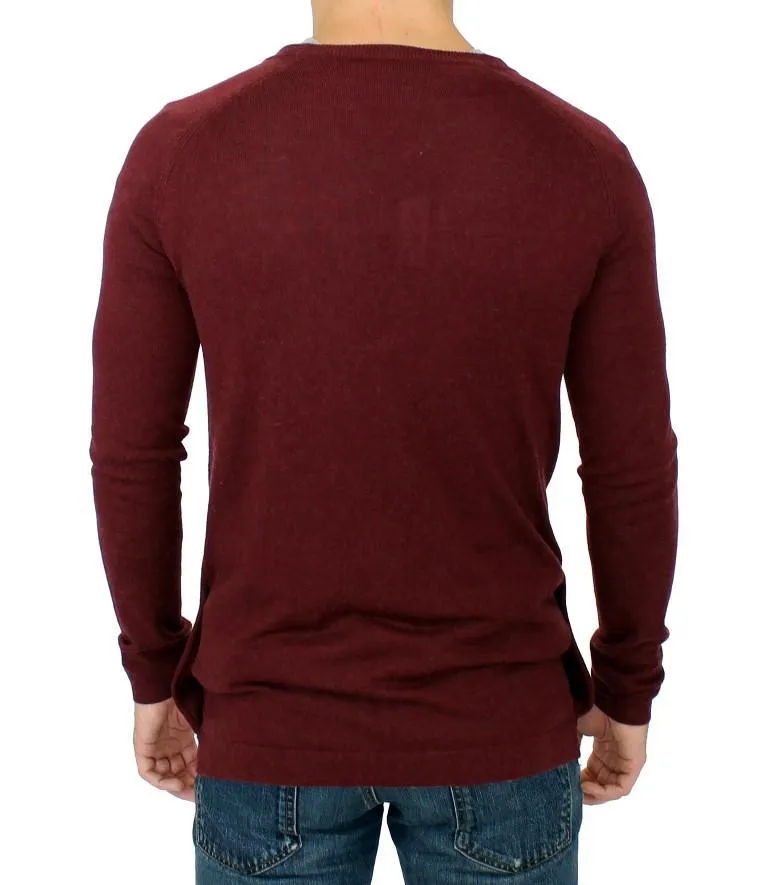 Bordeaux zipper cardigan sweater
