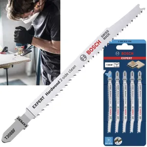 Bosch EXPERT Jigsaw Blades 5 Piece T308BF Hardwood 2 Side Clean 117mm