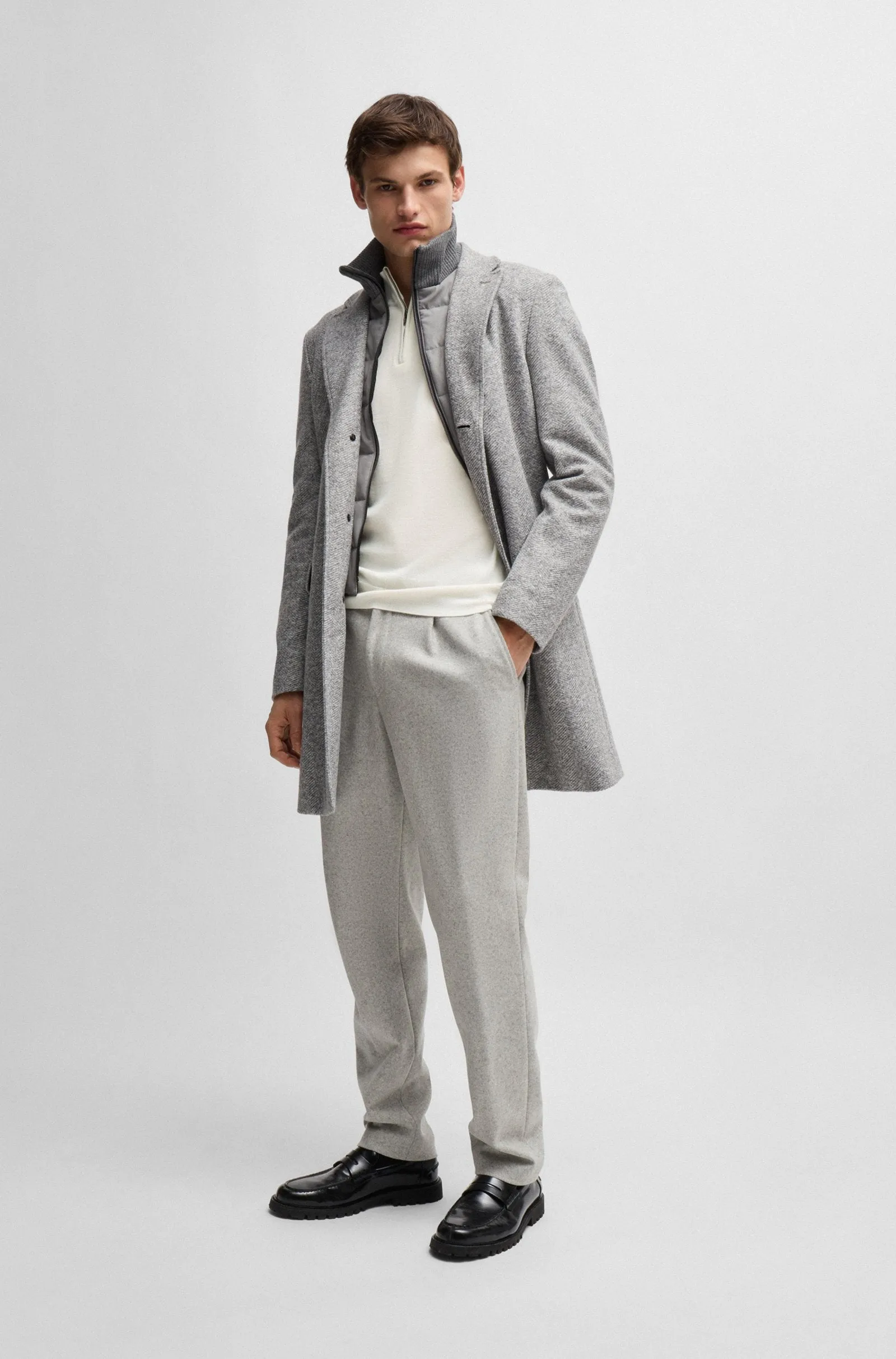 BOSS Sweaters Regular Fit in Wool - EBENJI 10266158 01-50528300