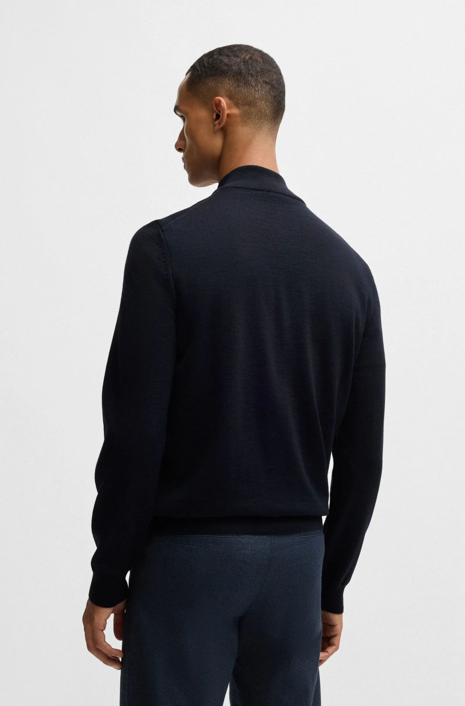 BOSS Sweaters Regular Fit in Wool - EBENJI 10266158 01-50528300