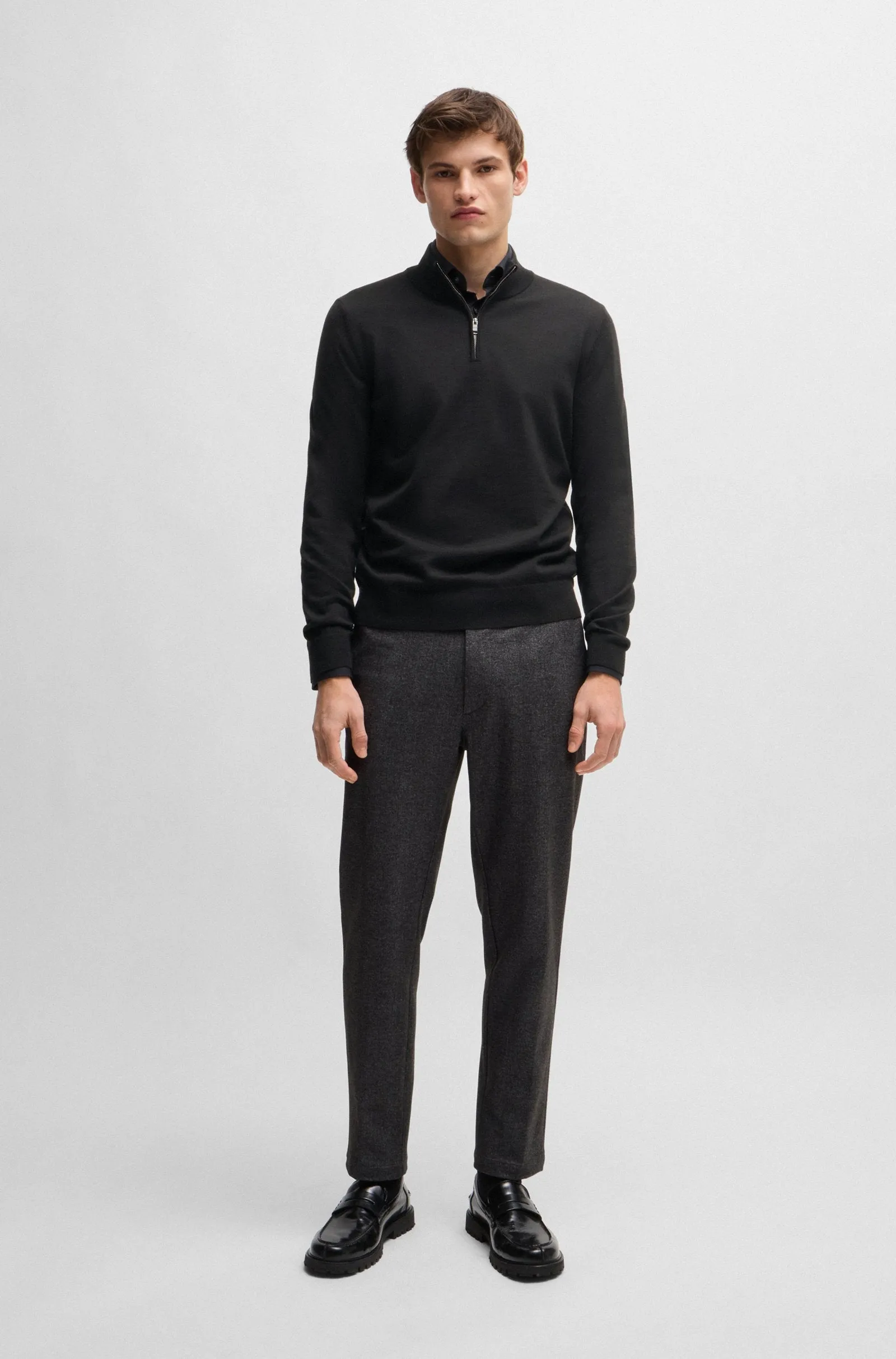 BOSS Sweaters Regular Fit in Wool - EBENJI 10266158 01-50528300