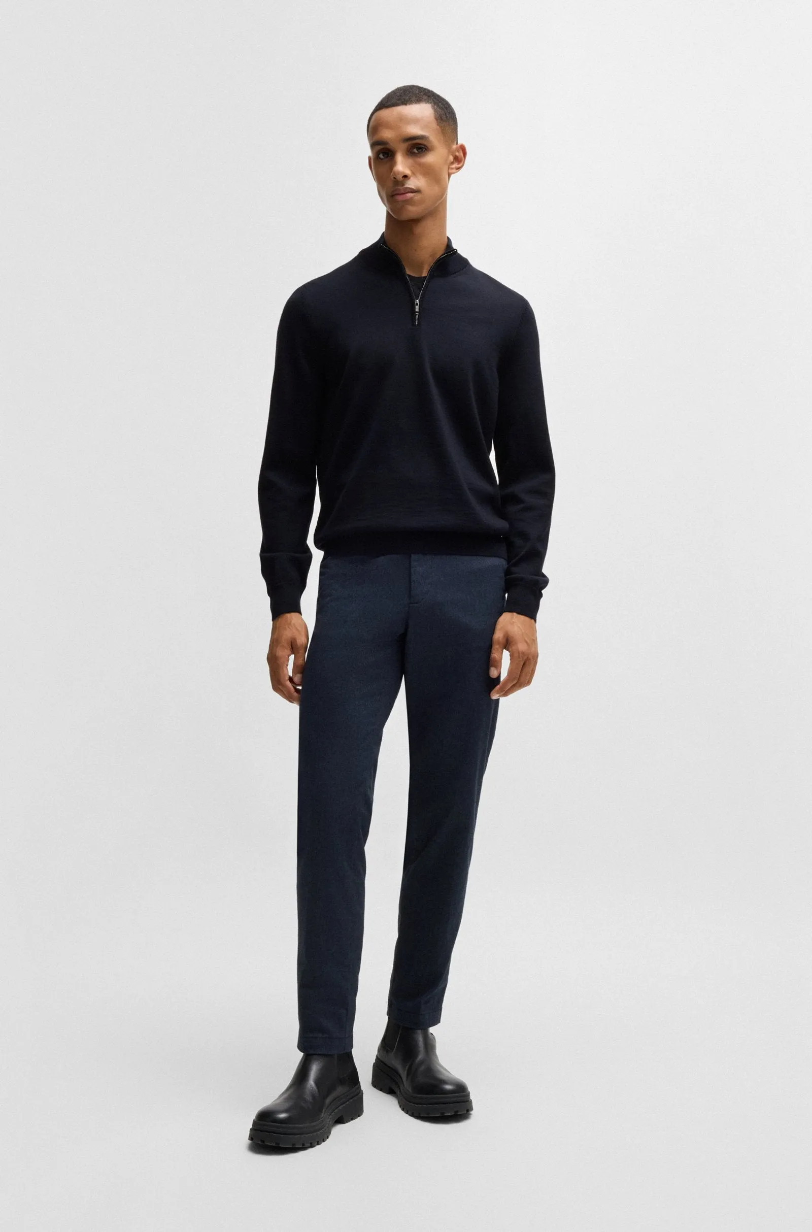 BOSS Sweaters Regular Fit in Wool - EBENJI 10266158 01-50528300