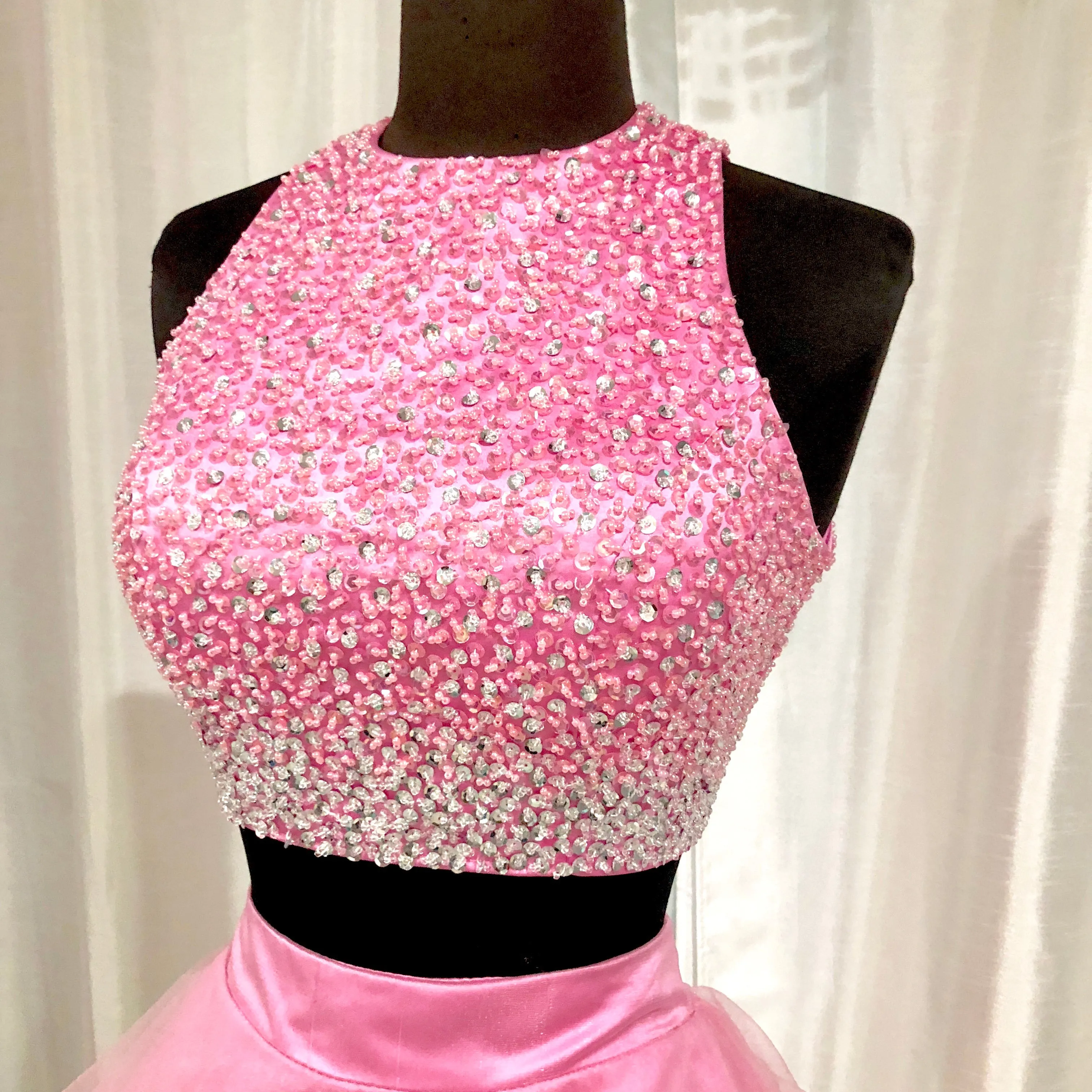BOUTIQUE Short Light Pink Two Piece Size 3