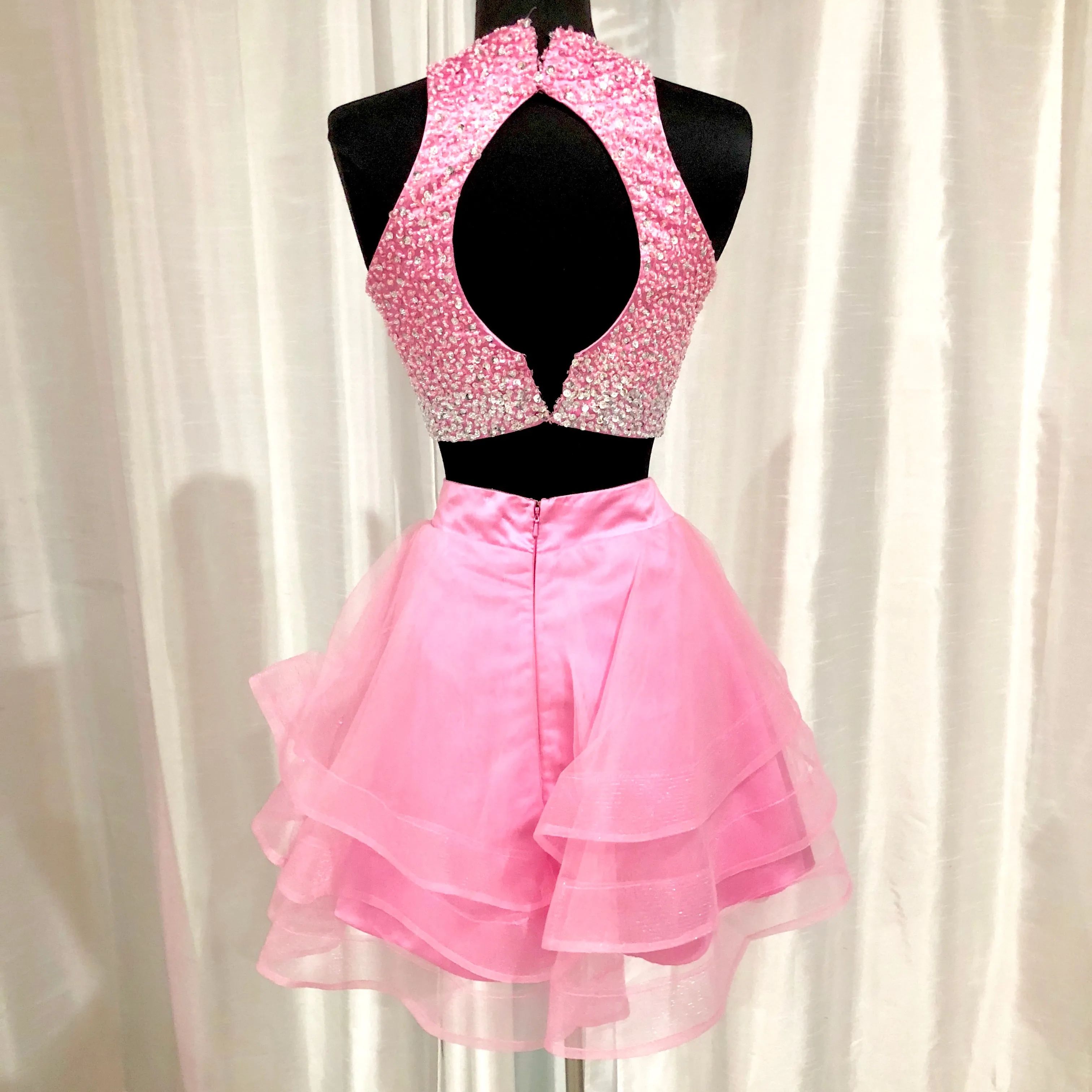 BOUTIQUE Short Light Pink Two Piece Size 3