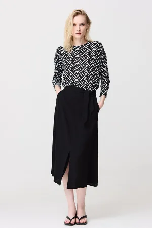 BOW WAIST FLOWING LONG SKIRT