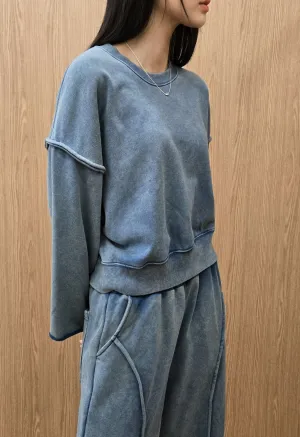 Boyfriend Sweatshirt in Blue