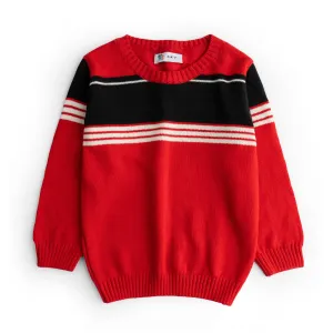 Boys Red Wool Sweater