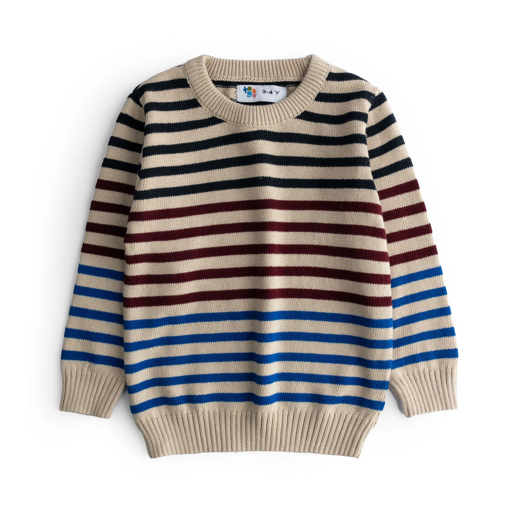 Boys Wool Stripes Sweater