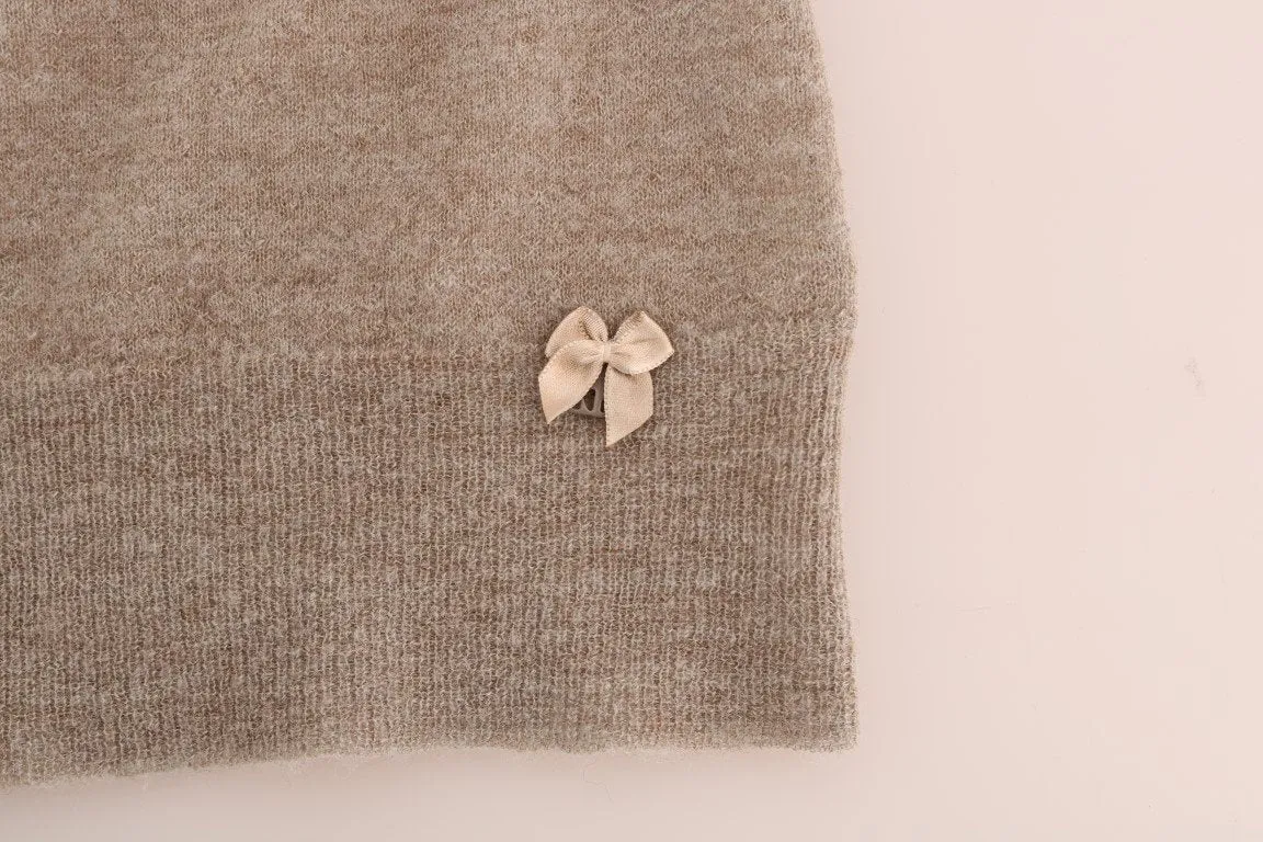 Brown Wool Knit Cardigan Sweater