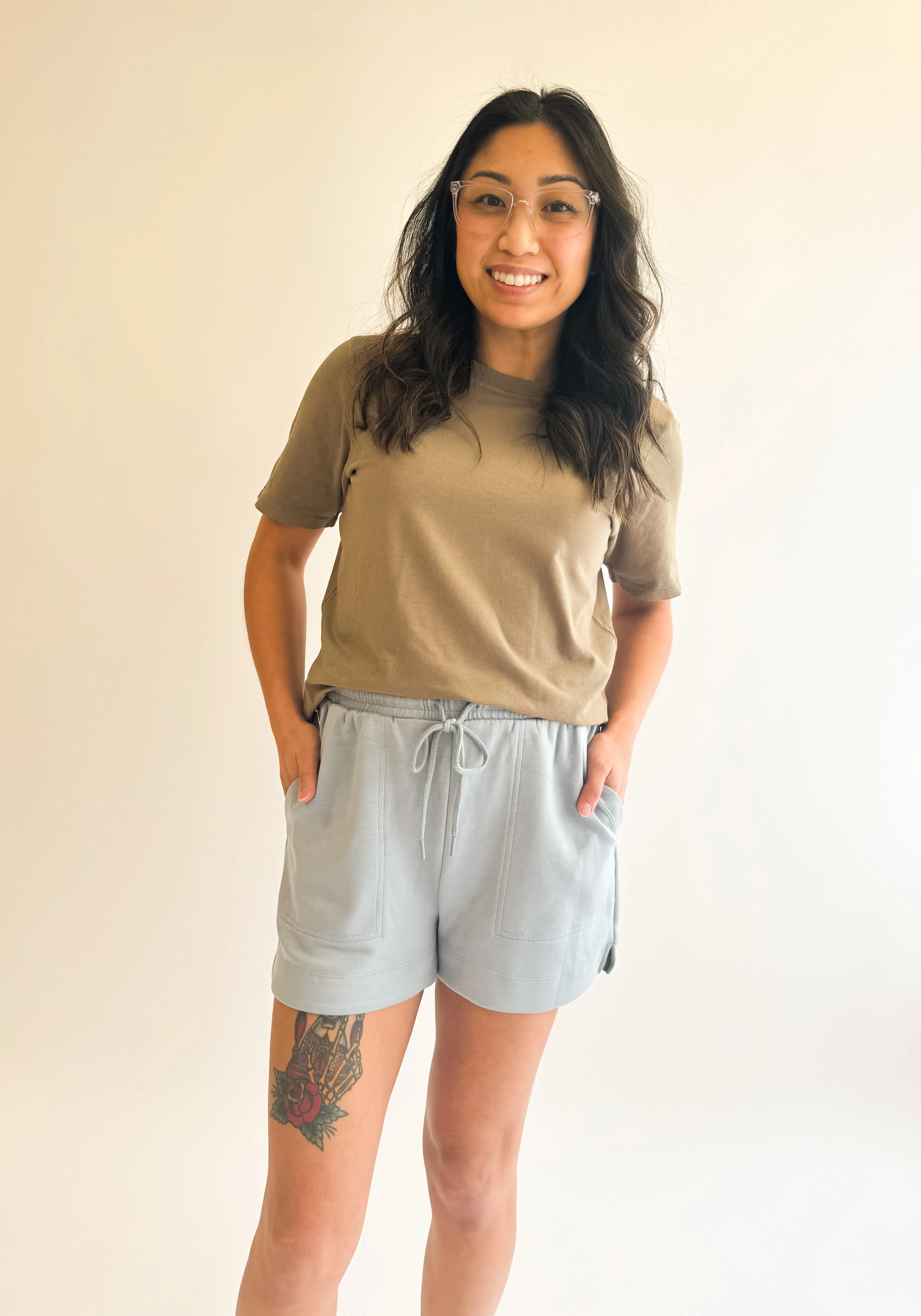 Butter Soft Lounge Shorts in Sky Blue
