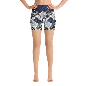Butterflies and Zebra - Yoga Shorts
