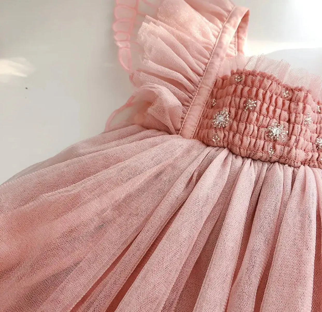 Butterfly Tutu Dress - Blush Pink