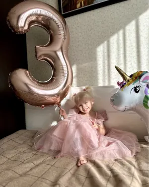 Butterfly Tutu Dress - Blush Pink